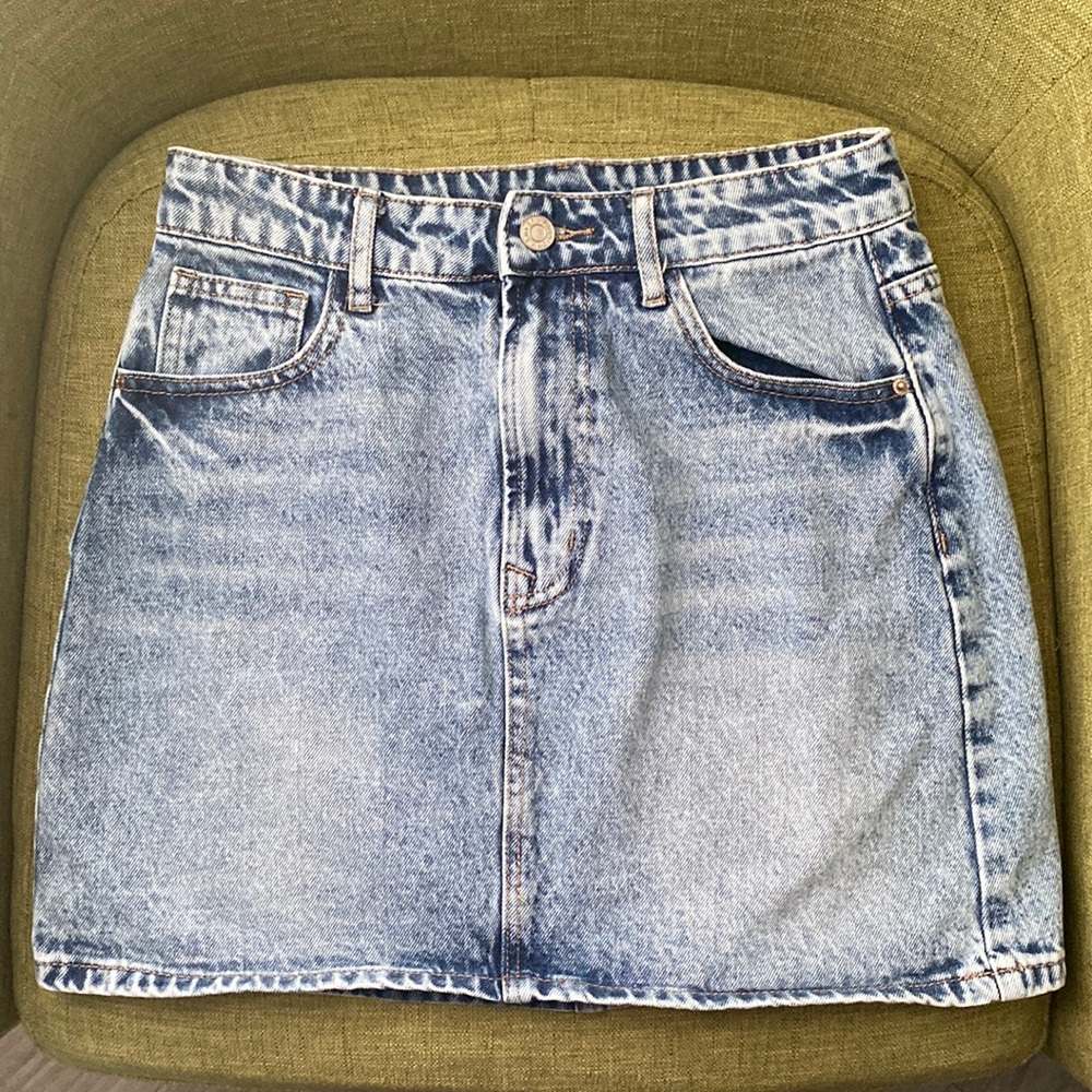 Shein Light Wash Denim Mini Skirt- Size 29